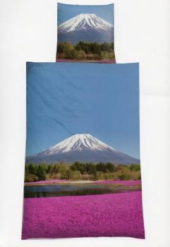 Bettwäsche Fujiyama - Vulkan Fuji Japan - 155 x 220 cm - Übergröße - Baumwolle